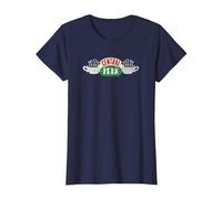 Friends Vintage Central Perk on White T-Shirt, Damen, Marineblau, XL