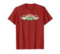 Friends Vintage Central Perk on White T-Shirt, Herren, Cranberry, XXL