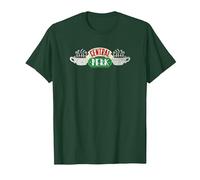 Friends Vintage Central Perk on White T-Shirt, Herren, Waldgrün, XXL