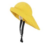 FRIESEN Friesennerz Südwester 'Land voraus!' - Regenhut Regenmütze Wasserdicht mit Kinnriemen und Innenfutter in Gelb Größe XXL