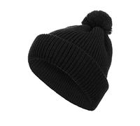 FRIESEN Friesennerz Unisex Pudelmütze Skat mit dem Klabautermann aus 100% Schurwolle - Wollmütze Strickmütze für Damen und Herren in Marine Blau