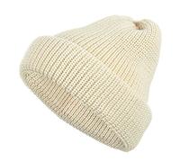 FRIESEN Friesennerz Unisex Rollmütze 'CPT. Spelunke' aus 100% Schurwolle - Wollmütze Strickmütze für Damen und Herren in Weiß