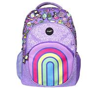 Fringoo - Großer Kinderrucksack für Mädchen | Perfekt als Schultasche oder als Reisetasche | Fächern und Loch für Kopfhörer - Rainbow Smile