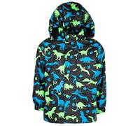 Fringoo - Regenmantel für Kinder - Dinosaurier-Design -Wasserdichte Jacke für Kinder - Alter 5/6 Jahre - Mehrfarbige Dinosaurier - Maschinenwäsche - leichter Mantel