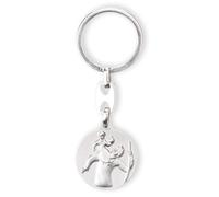 Fritz Cox Schlüsselanhänger Christophorus | aus Metall | Schutzpatron der Reisenden | handlich, leicht und stabil auf Geschenkkarte