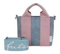 Fritzi Bini Jive Blue Rosini Umhängetasche Kunstleder Damen Crossbody Handtasche Festival City vegan verstellbarer Webbing-Gurt 15,5 x 20 x 7 cm, Blau-Rosa