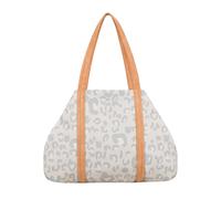 Fritzi Simply Shopper Leo Sand Canvas Damen Shopper Handtasche Festival City vegan Leoprint Reißverschluss 29 x 44 x 16 cm, Beige