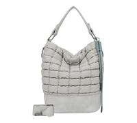 Fritzi Brigitte X Fritzi Olga Limited Bubble Hobo Bag Stone Schultertasche Nylon Damen Handtasche Alltag Freizeit mit Magnetverschluss verstellbarem Schulterriemen 37 x 27 x 17 cm, Grau