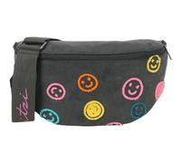 Fritzi Bum Bag Big Limited Multi Smile Crossbody Umhängetasche mit Reißverschluss und verstellbarem Webbing-Schultergurt für Alltag und Reisen 16 x 34 x 11,5 cm, Schwarz-Bunt