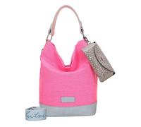 Schultertasche FRITZI AUS PREUSSEN "Izzy07 Olga" Gr. B/H/T: 17 cm x 37 cm x 27 cm, pink (neonpink) Damen Taschen Handtaschen aus veganen und recycelten Materialien (26791901-0)