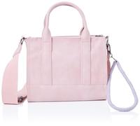 Fritzi SquareN Vintage Candy Crossbody Kunstleder Damen Umhängetasche Handtasche Festival City vegan abnehmbarer Anhänger Vintage-Waschung 20,5 x 26 x 11 cm, Rosa