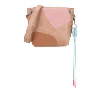 Fritzi aus Preussen Fritzi03 Limited Happy Flocked Umhängetasche Kunstleder Damen Crossbody Handtasche Festival City vegan Flock-Smile Karabiner 22,5 x 20,5 x 8,5 cm - Braun, Pink, Grün, Beige