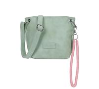 Fritzi aus Preussen Fritzi03N Vintage Lime Crossbody Kunstleder Damen Umhängetasche Handtasche Festival City vegan abnehmbarer Anhänger Vintage-Waschung 22,5 x 20,5 x 8,5 cm, Gruen