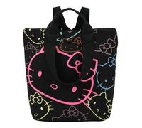 Fritzi JU Hello Kitty Limited Outline Sky Black Rucksack Damen Backpack Handtasche Freizeit Alltag Arbeit Festival Reißverschluss Nylon 34 x 50 x 18.5 cm, Schwarz