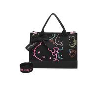 Fritzi aus Preußen Henkeltasche Tote Bag Canvas Limited Outline mit Hello Kitty-Print schwarz Damen