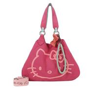 Schultertasche FRITZI AUS PREUSSEN "Izzy Medium Limited Head Flocked", Damen, Gr. B/H/T: 15cm x 29cm x 42cm, grau (stein), Baumwolle, bedruckt, Taschen Schultertasche, mit tollen Hello Kitty-Prints (8