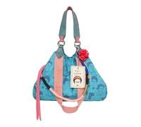 Shopper FRITZI AUS PREUSSEN "Fritzi x Frida Kahlo", Damen, Gr. B/H/T: 43cm x 30cm x 16cm onesize, bunt (türkis), 55% Baumwolle, 45% Polyester, gemustert, Taschen Shopper, mit All-Over-Print (53781233-