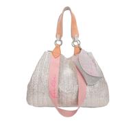 Fritzi aus Preußen Shopper Izzy Medium – Damen, bemaltes Stroh, Silber Nature