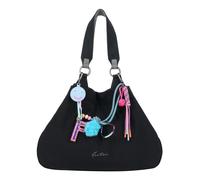 Henkeltasche FRITZI AUS PREUSSEN "Izzy Medium Limited Tüddelüt", Damen, Gr. B/H/T: 45cm x 34cm x 16cm, schwarz, Nylon, unifarben, Taschen, im top-aktuellem Collector-Look (24580437-0) schwarz