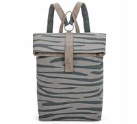 Fritzi aus Preußen Izzy03 Canvas Rucksack 40 cm zebra wild (FR5255197) grau