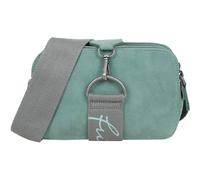 Umhängetasche FRITZI AUS PREUSSEN "Jumy Cross", Damen, Gr. B/H/T: 22cm x 14,5cm x 7cm onesize, grün (jade), 100% Polyurethan, unifarben, Taschen Umhängetasche, mit dekorativem Verschluss-Detail (69660