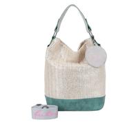 Fritzi aus Preußen Limited Painted Straw Schultertasche 27 cm silberfarben