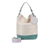 Fritzi aus Preußen Limited Painted Straw Schultertasche 27 cm silberfarben
