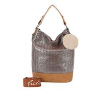 Fritzi aus Preußen Limited Painted Straw Schultertasche 27 cm gelb
