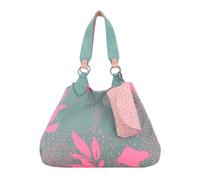 Fritzi aus Preussen Schultertasche Izzy Medium Limited Leaves Canvas Shoulder Bag Salbei Pink grün