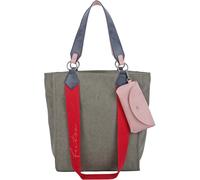 Schultertasche FRITZI AUS PREUSSEN "Izzy02", Damen, Gr. B/H/T: 32cm x 39cm x 11cm onesize, olive, 55% Baumwolle, 45% Polyester, unifarben, Taschen Schultertasche, in Canvas-Qualität (39824132-0) olive