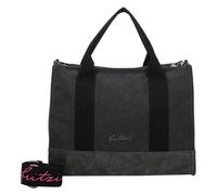 Fritzi aus Preußen Shopper Canvas Tote Bag mit verstell- und abnehmbarem Schulter-Riemen black Damen