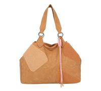 Fritzi aus Preußen Shopper Izzy Medium Limited Happy Flocked, Kunstleder, vegan, Damen, Braun