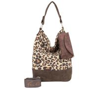 Fritzi aus Preußen Shopper Izzy07 Leo Camel robustem Canvas braun Damen