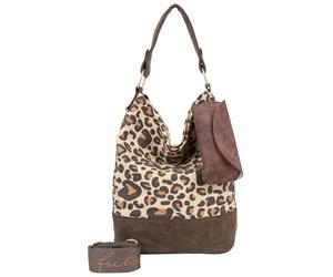 Fritzi aus Preußen Shopper Izzy07 Leo Camel robustem Canvas braun Damen