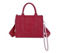 Fritzi SquareN Vintage Dark Red Crossbody Kunstleder Damen Umhängetasche Handtasche Festival City vegan abnehmbarer Anhänger Vintage-Waschung 20,5 x 26 x 11 cm, Dunkelrot