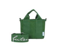 Fritzi Bini Jacky Greenini Umhängetasche Kunstleder Damen Crossbody Handtasche Festival City vegan verstellbarer Webbing-Gurt 15,5 x 20 x 7 cm, Grün