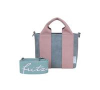 Fritzi Bini Jive Blue Rosini Umhängetasche Kunstleder Damen Crossbody Handtasche Festival City vegan verstellbarer Webbing-Gurt 15,5 x 20 x 7 cm, Blau-Rosa