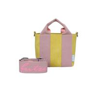 Fritzi Bini Jive Kurkuma Rosini Umhängetasche Kunstleder Damen Crossbody Handtasche Festival City vegan verstellbarer Webbing-Gurt 15,5 x 20 x 7 cm, Gelb-Rosa