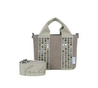 Fritzi Bini Limited Rivet Crossbody Kunstleder Damen Umhängetasche Handtasche Festival City vegan Nieten 15,5 x 20 x 7 cm, Braun