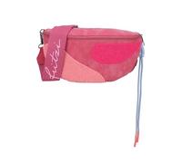 Fritzi Bum Bag Big Limited Happy Flocked Soft Berry Gürteltasche Crossbody Vegan Lederimitat Flockung Damen Bauchtasche Festival mit Reißverschluss und verstellbarem Gurt 16 x 34 x 11,5 cm, Pink