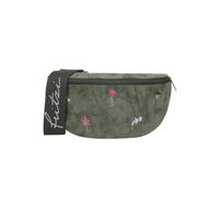 Fritzi Bum Bag Medium Limited Embro Bloom Damen Kunstleder Bauchtasche Waist Bag Gürteltasche Crossbody Umhängetasche Blumenstickerei Floral mit Reißverschluss für Alltag Reisen Freizeit 3 L Grün