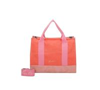 Fritzi Canvas Tote Bag Canvas Fruity Shopper Baumwollmix Damen Handtasche Umhängetasche Festival City Beach vegan 29,5 x 40 x 14 cm, Orange