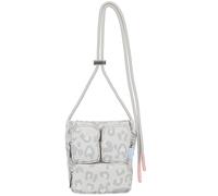 Schultertasche FRITZI AUS PREUSSEN "Donny Cross", Damen, Gr. B/H/T: 7cm x 18cm x 14cm, beige, Baumwolle, unifarben, Taschen Schultertasche, mit zwei aufgesetzten Vordertaschen (26548962-0) beige