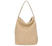 Fritzi Easy Hobo Limited Teddy Damen Schultertasche Hobo Freizeit Alltag Reißverschluss Polyester 30 x 14 x 37 cm, Beige