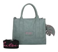 Fritzi Eco Square Crossbody Bag Leaf Textil Synthetik Damen Umhängetasche Hand Schulter Crossbody Freizeit Alltag mit Reißverschluss verstellbarem Gurt 21 x 26 x 9 cm, Grün