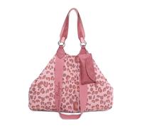 Fritzi Izzy Canvas Leo Brick Shopper Baumwollmix Damen Handtasche Festival City Beach vegan abnehmbares Brillenetui Leoprint 36 x 50 x 16 cm, Rosa