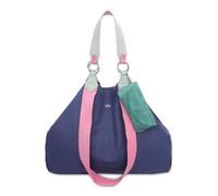Fritzi Izzy Canvas Navy Shopper Baumwollmix Damen Handtasche Festival City Beach vegan abnehmbares Brillenetui 36 x 50 x 16 cm, Blau