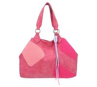 Fritzi Izzy Medium Limited Happy Flocked Jive Soft Berry Shopper Kunstleder Damen Handtasche Festival City vegan Flockdetails 29 x 42 x 15 cm, Pink