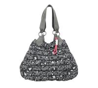 Fritzi Izzy Medium Limited Leo Bubble Shoulder Bag Soft Anthra Grau Schultertasche Vegan Nylon Tierdruck Damen Handtasche Alltag City mit Reißverschluss 29 x 42 x 15 cm, Grau