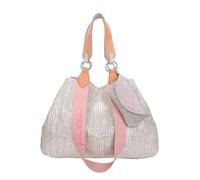 Fritzi aus Preussen Damen Izzy Medium Painted Straw Silver Nature Shopper